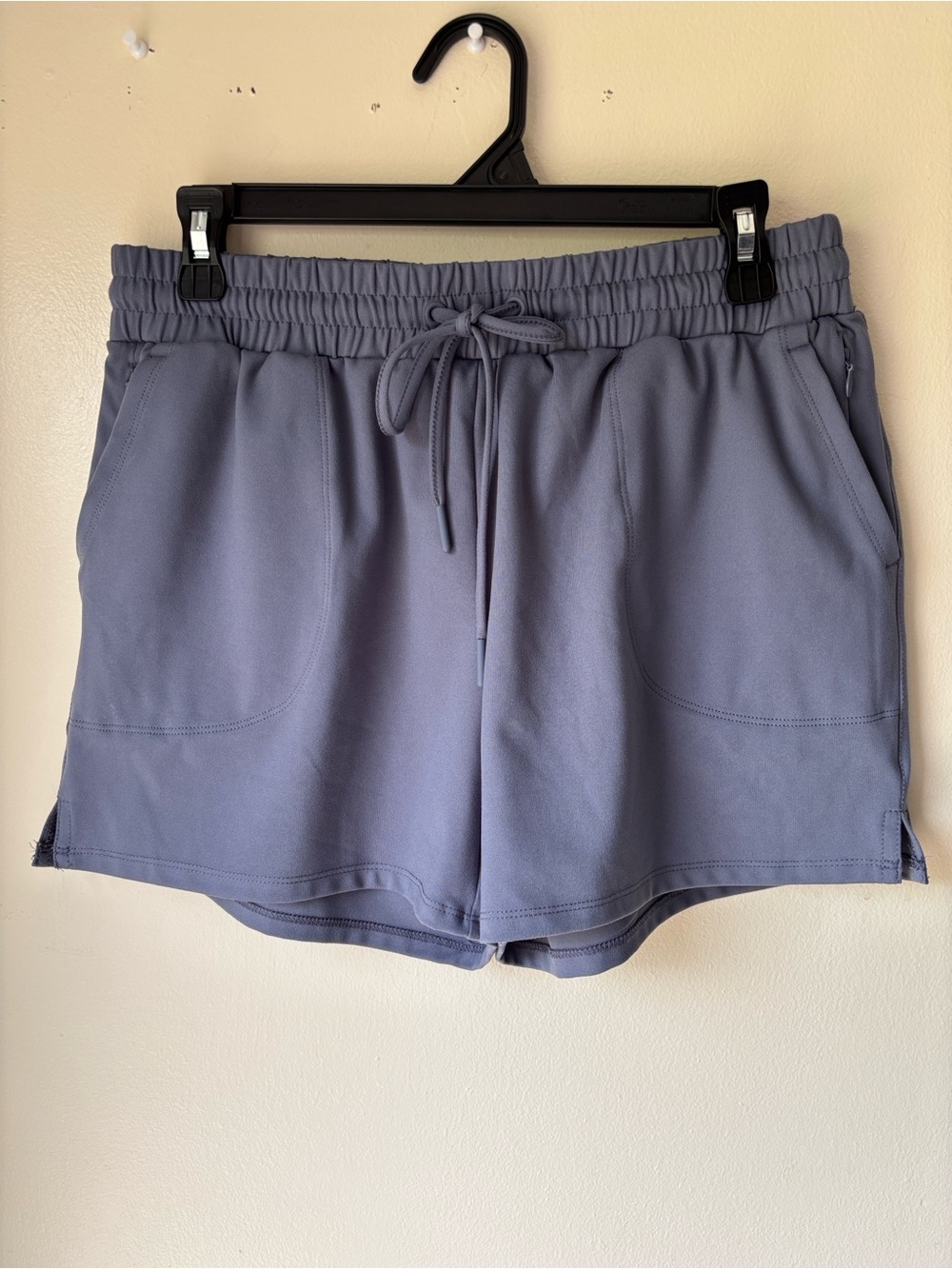 RACHEL ZOE Slate Blue Drawstring Athletic Shorts